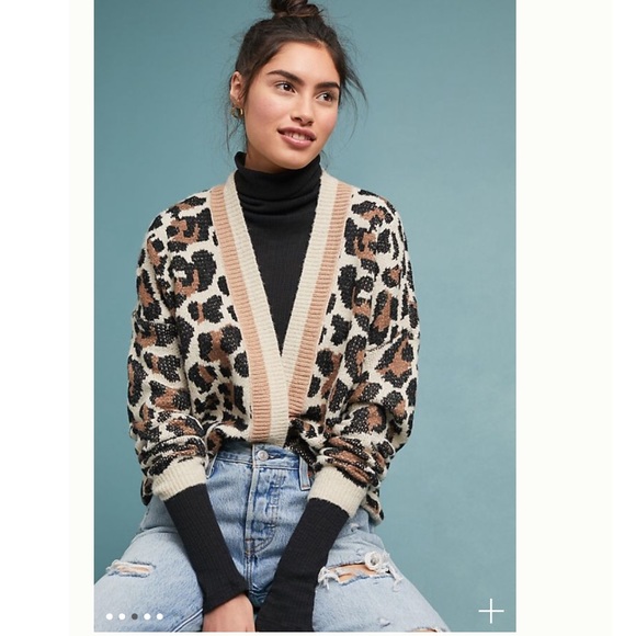 Anthropologie Sweaters - NWT Anthropologie Luella Leopard Cardigan Size XS